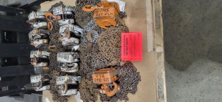 Ten (10) Ingersoll Rand 1 Ton Chain Hoists